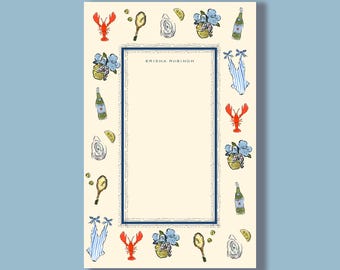 Hamptons Summer Notepad (Personalized Notepad, Beachy Notepad, Summer Notepad, Beach House, Coastal Grandmother)