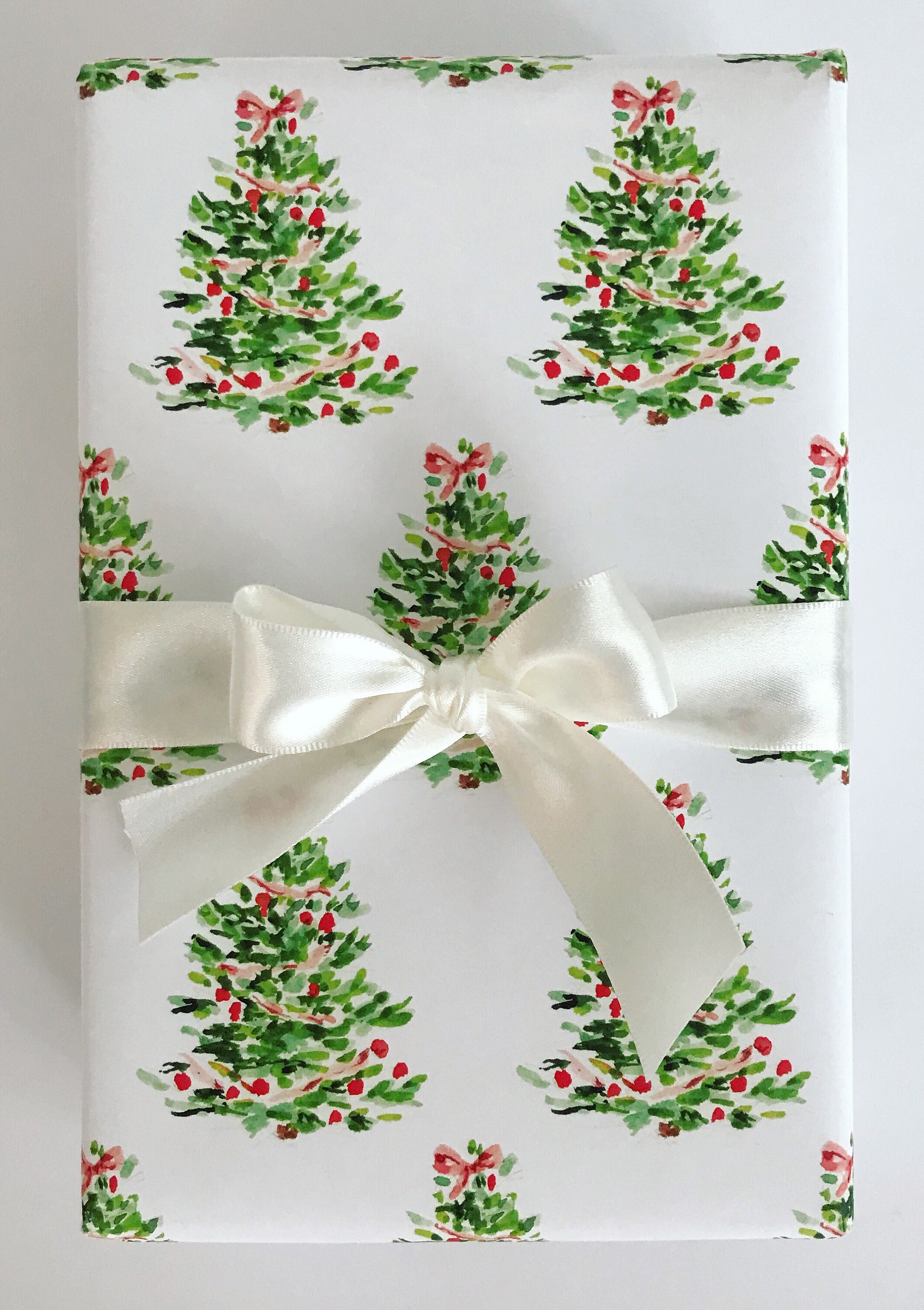5*80c Clear Cellophane Wrap Sheet With Christas Tree, Xas Gifts