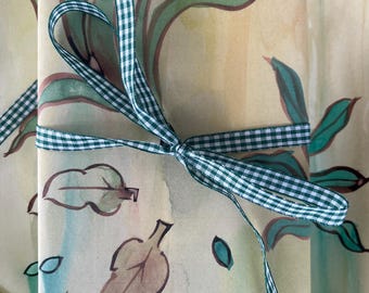 Papel de regalo con estampado de hojas entintadas {Para regalos, cumpleaños, fiestas, Navidad}