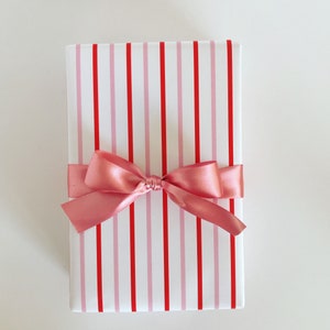 Wrapping Paper: Pink Candy Stripe {Gift Wrap, Birthday, Holiday, Christmas}