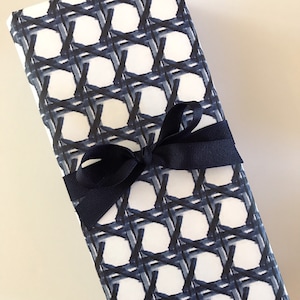 Wrapping Paper: Navy Cane {Gift Wrap, Birthday, Holiday, Christmas}