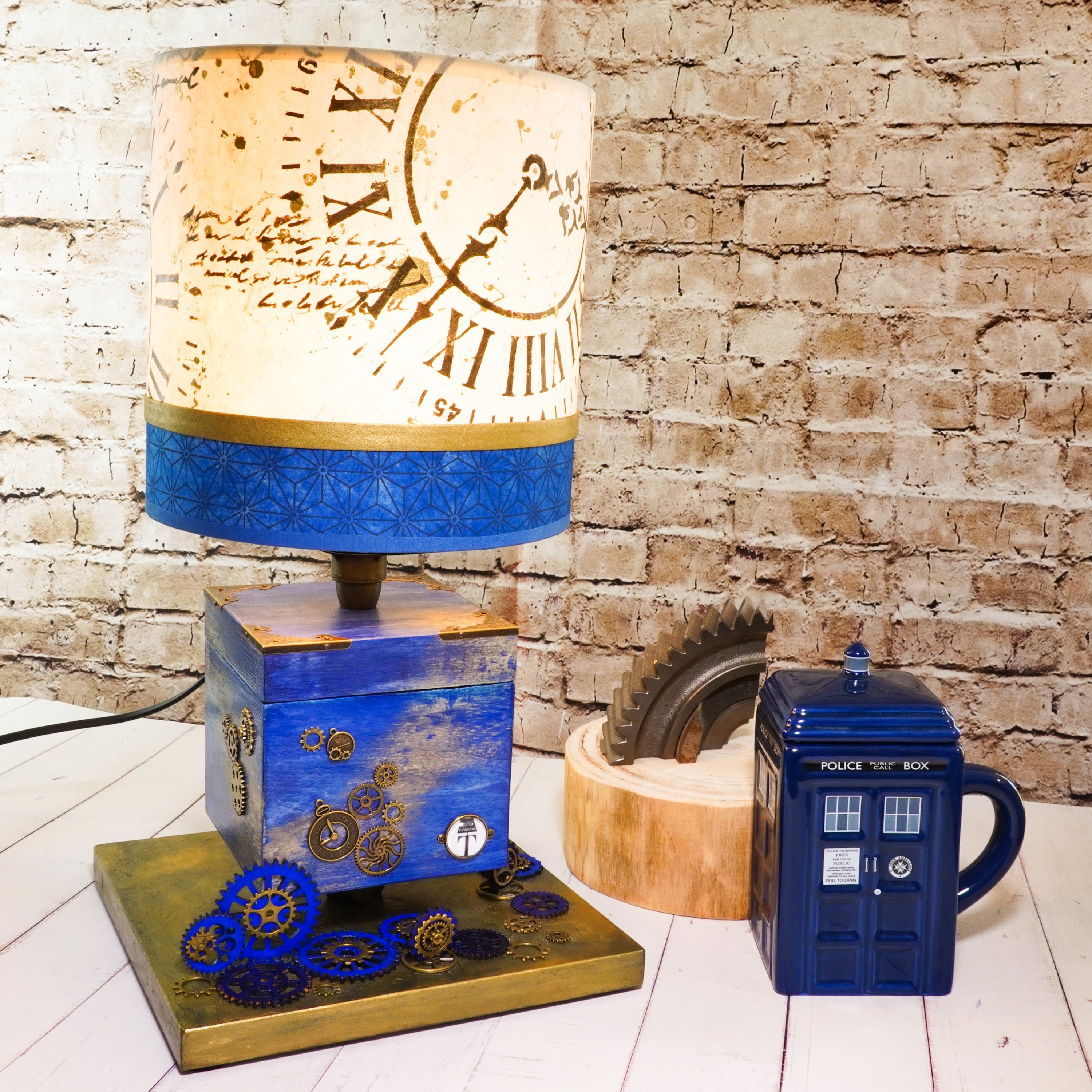 Lampe, Lampe Boite, Boite Bleu, Doctor Who, Artisanat d'art