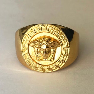 Gianni VERSACE RING MEDUSA Head Face Men s Women s 18k Gold Plated