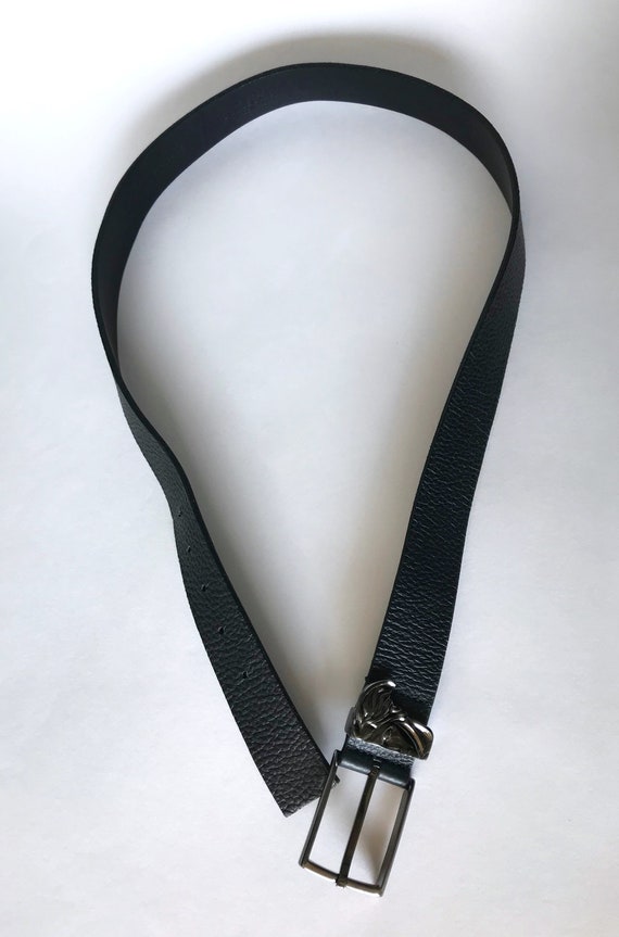 VERSACE COLLECTION Men's BELT Black Leather Medusa He… Gem