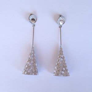 Handmade Long Earrings, Geometric Earrings, Silver Earrings, Handmade Jewelry, Cone Earrings, Dangle Earrings Drops Earrings, Gift for women