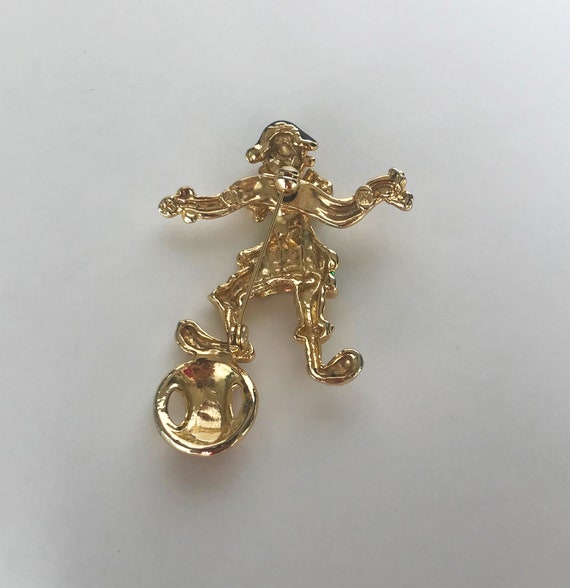 Brooch Clown Vintage Rare Pin Clown Articulated B… - image 5