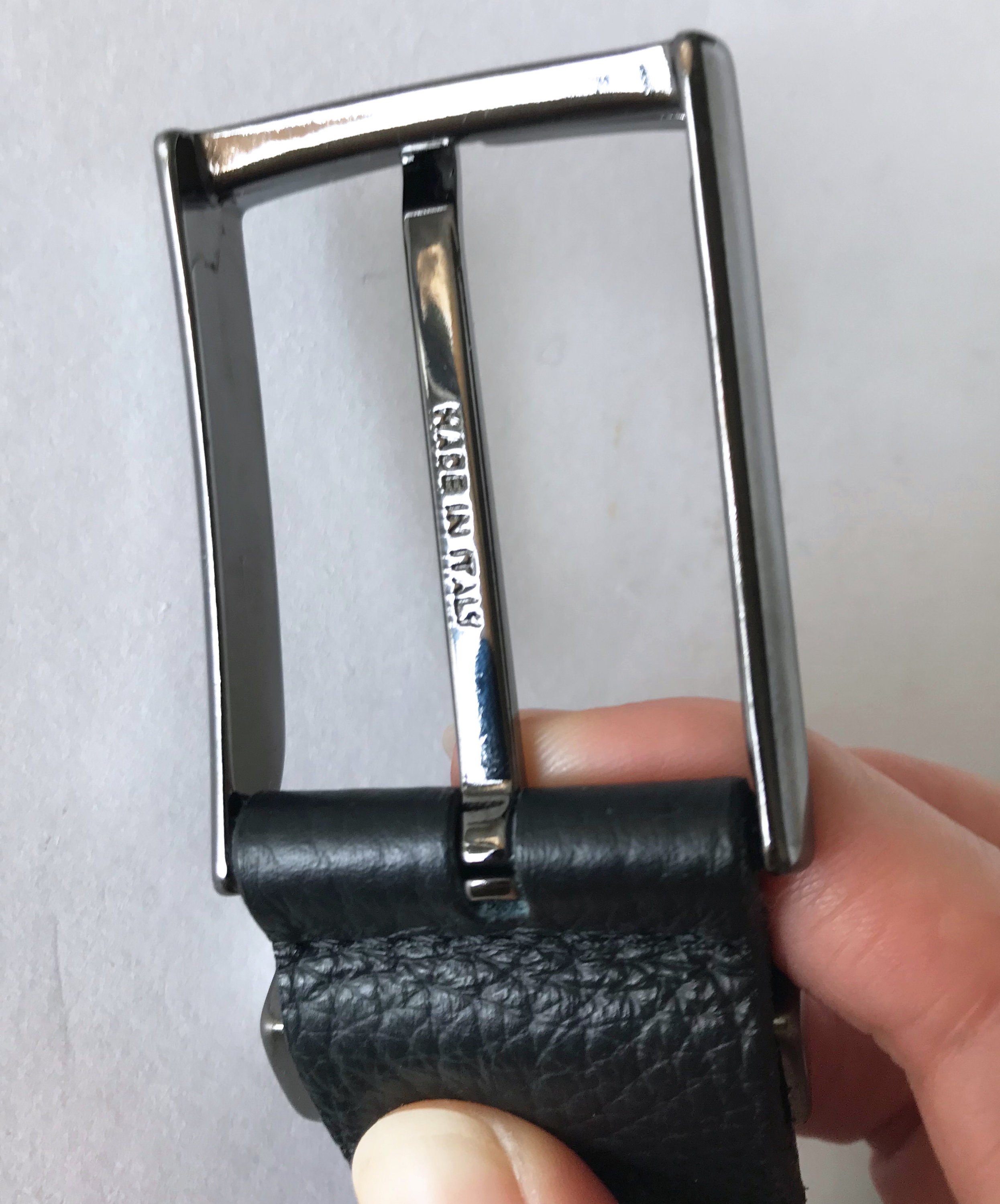 VERSACE COLLECTION Men's BELT Black Leather Medusa Head Face