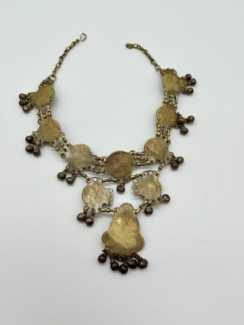 Collier Berbère Argent Sterling Et Onyx Noir - Style Oriental, Longueur 46-50 Cm, Pièce Unique Occasion