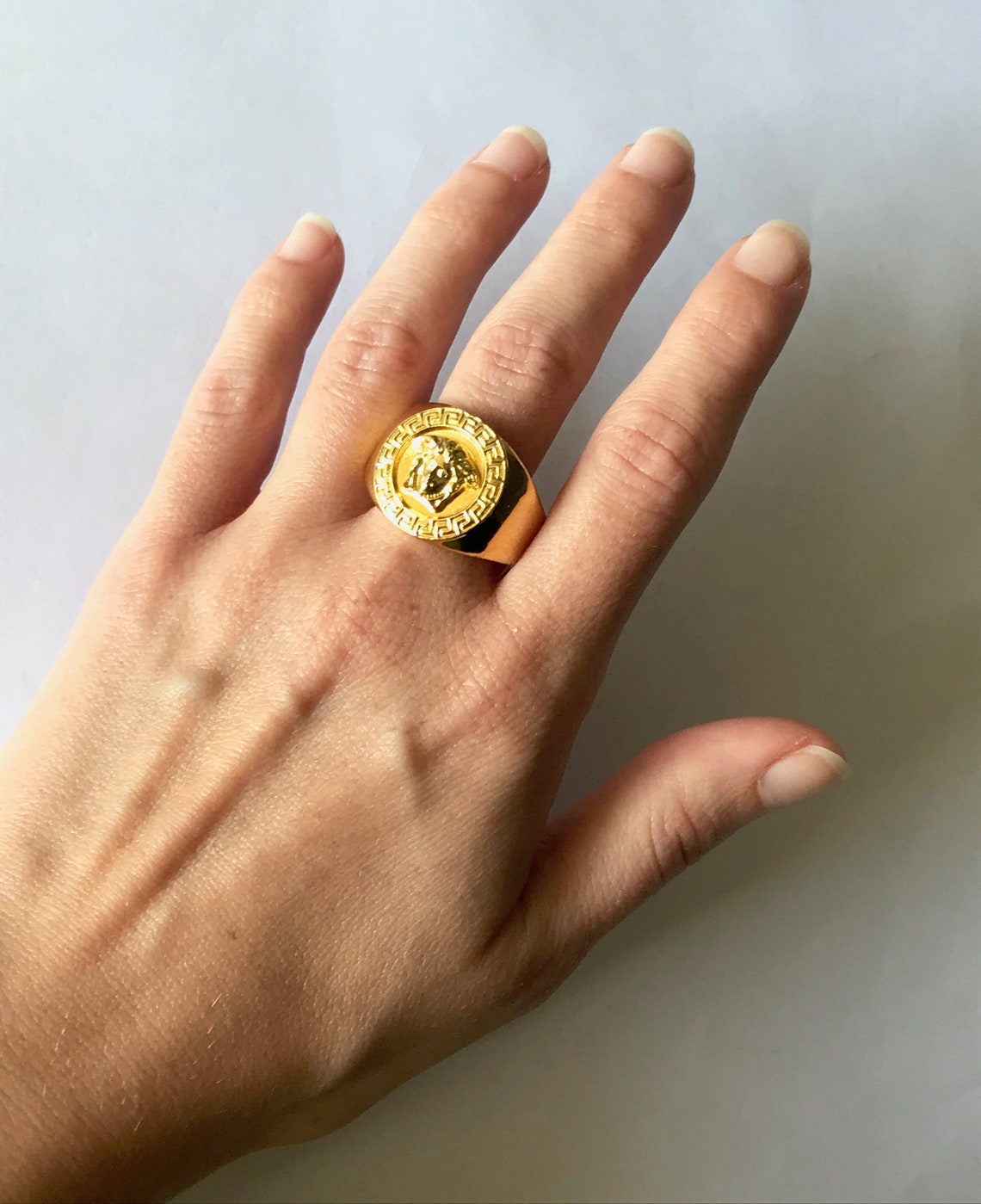versace 18k ring