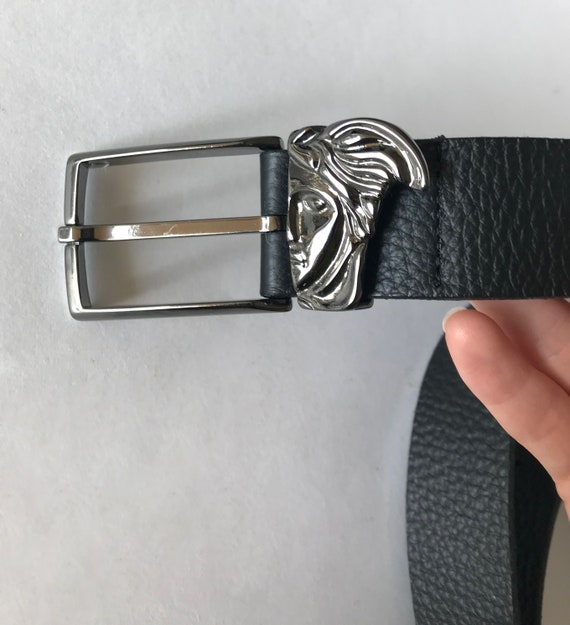 versace collection leather belt