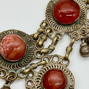 Antique Necklase Berber Silver Onyx Agate Pendant Moroccan Berber Ethnic Ancient Jewelry Bedouin Jewelry Agate Necklace Yemen Silver Tribal