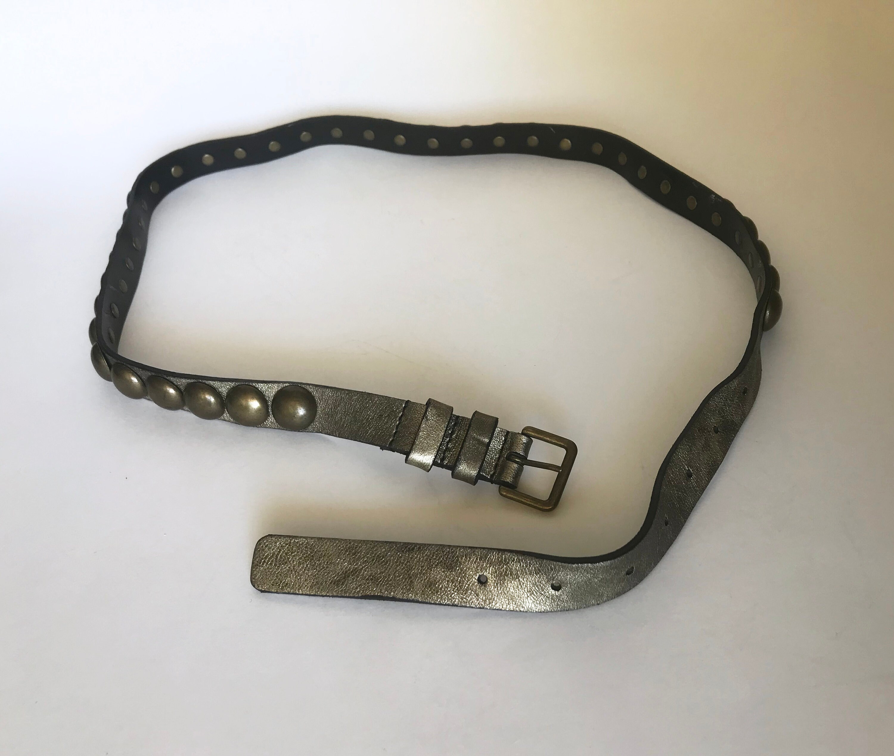 ANN DEMEULEMEESTER Belt Vintage Belt Leather Studded Belt