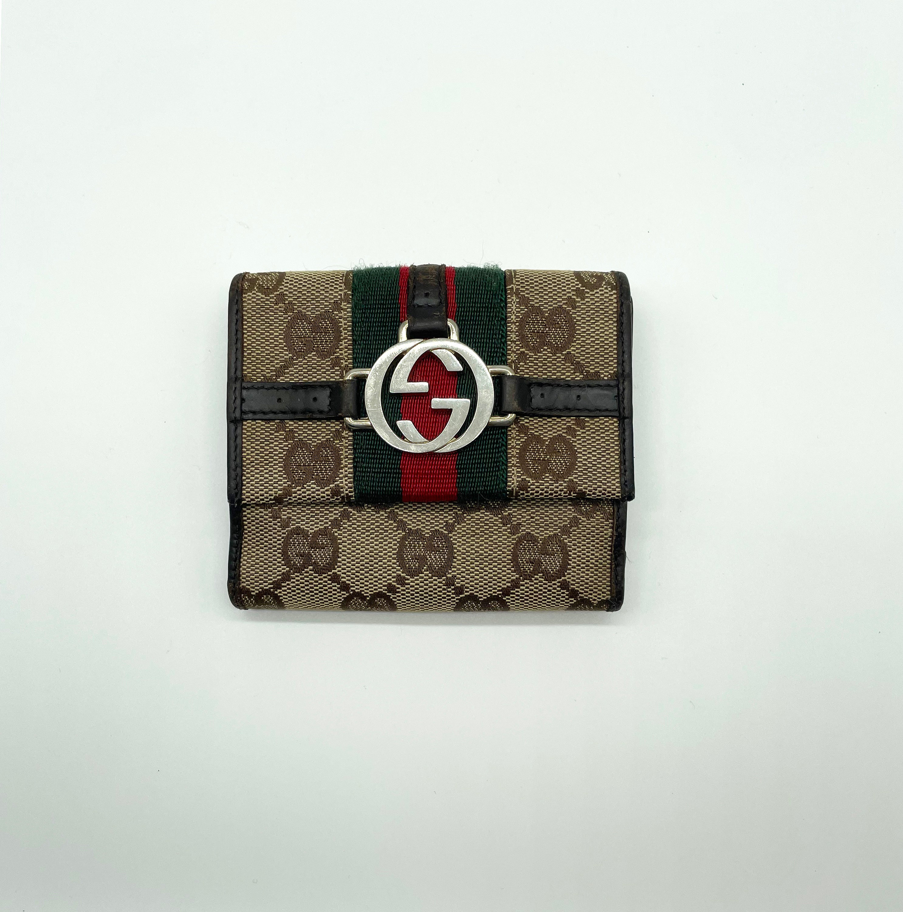 Gucci Leather Logo Print Clutch - Designer Bags - Touch of Modern