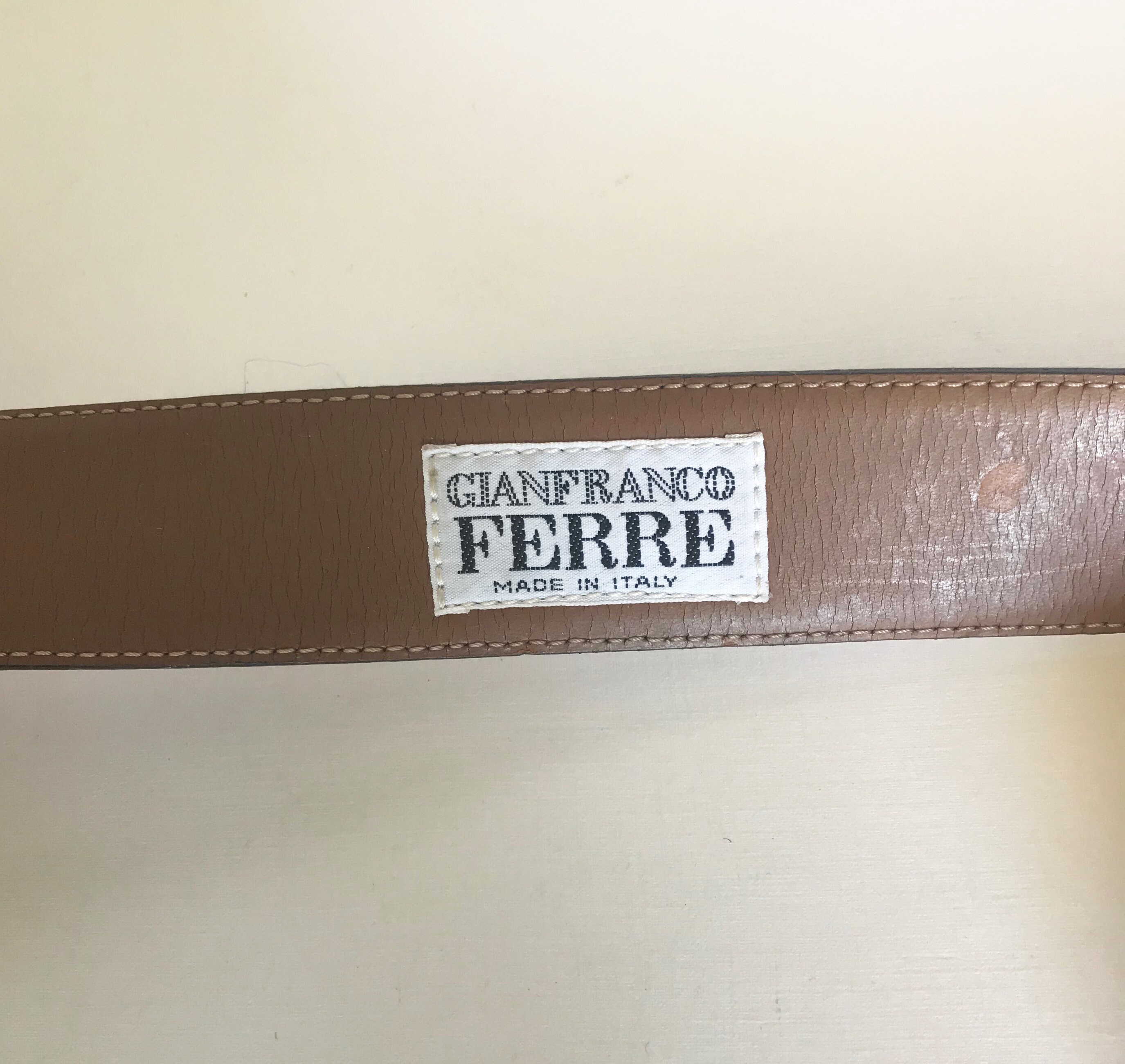GIANFRANCO FERRE BELT Leather Rare Unique Vintage Belt