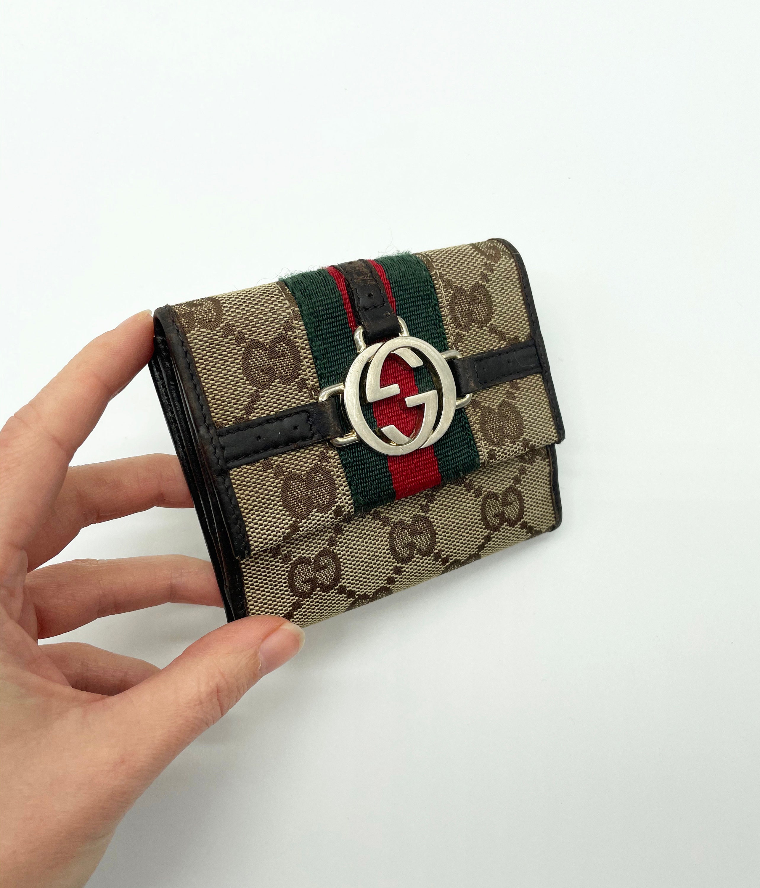 GUCCI Wallet Vintage Gucci Authentic GG Monogram Interlocking GG