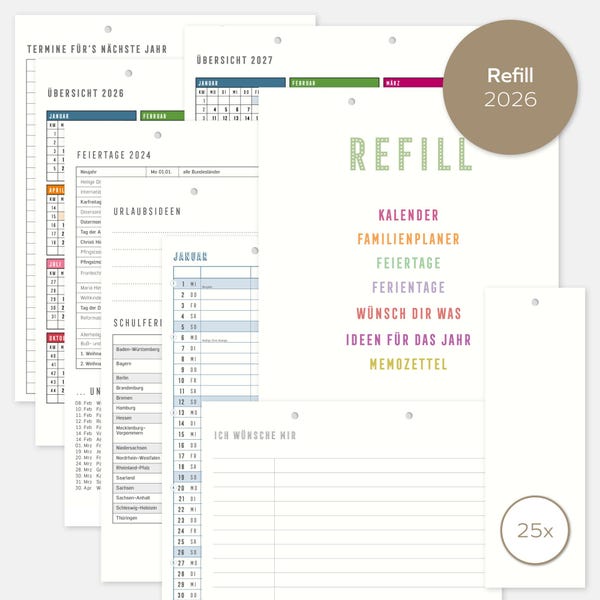 Familienplan 2026 - Etsy.de