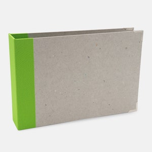 A5 album landscape format with colored linen spine and 2-fold mechanism as a layflat folder. image 2