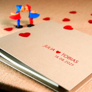 Libro degli ospiti per matrimonio con domande personalizzate con nomi e data
