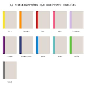 A4 Album Hochformat mit farbigem Leinenrücken und 2er Mechanik als Layflat Ordner. Dekorativ für Büro oder Wohnbereich Bild 6