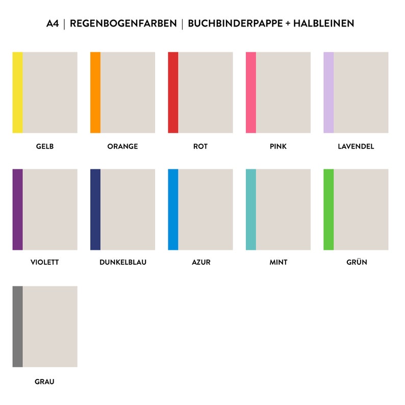 A4 Album Hochformat mit farbigem Leinenrücken und 2er Mechanik als Layflat Ordner. Dekorativ für Büro oder Wohnbereich Bild 6