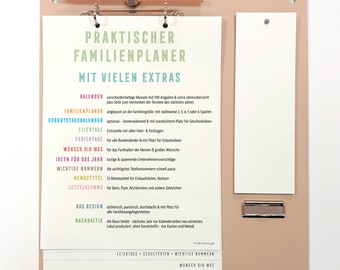 The 2024 family planner without birthday pages with 2 3 4 or 5 columns with holidays, public holidays, paper clips, notes