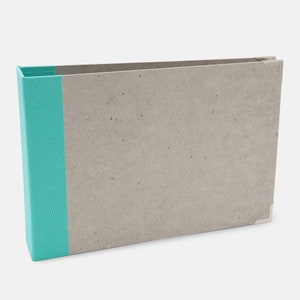 A5 album landscape format with colored linen spine and 2-fold mechanism as a layflat folder. image 4