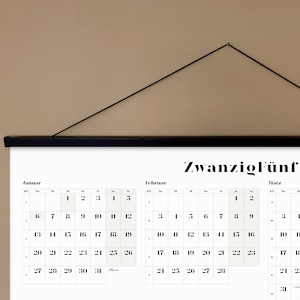 Planificador anual 2025 Calendario de pared A0 "Ravensara" (aprox. 85 x 110 cm) para el hogar o la oficina