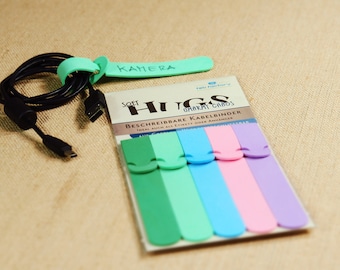 Hugs the writable and reusable cable ties