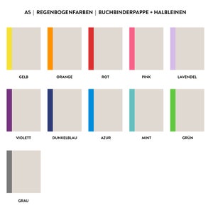 A5 Album Hochformat mit farbigem Leinenrücken. Auf Wunsch mit Personalisierung. Bild 7