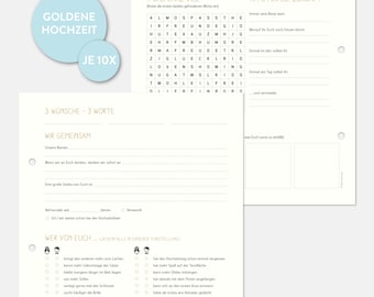 10x extra guest pages for the golden wedding / addition to our golden wedding album