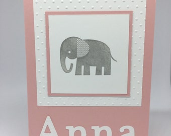 Congratulations card on the birth of a girl