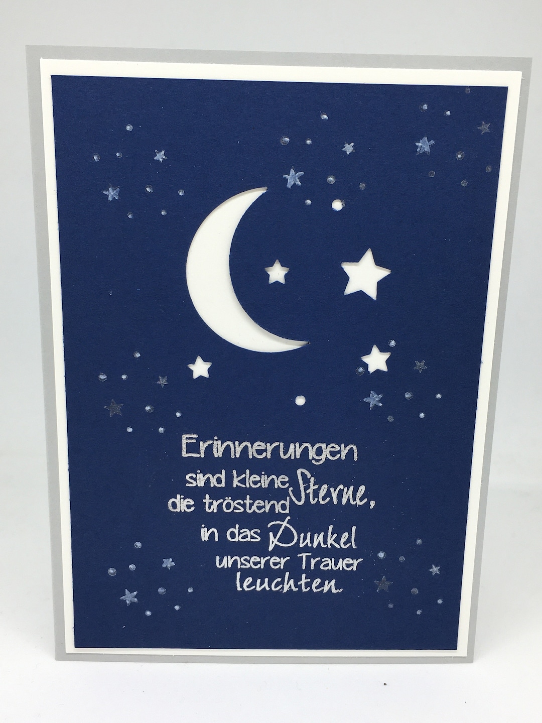 Trauerkarte Sterne mit Spruch Etsy.de