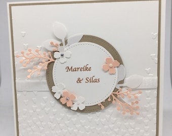 Large personalized wedding card