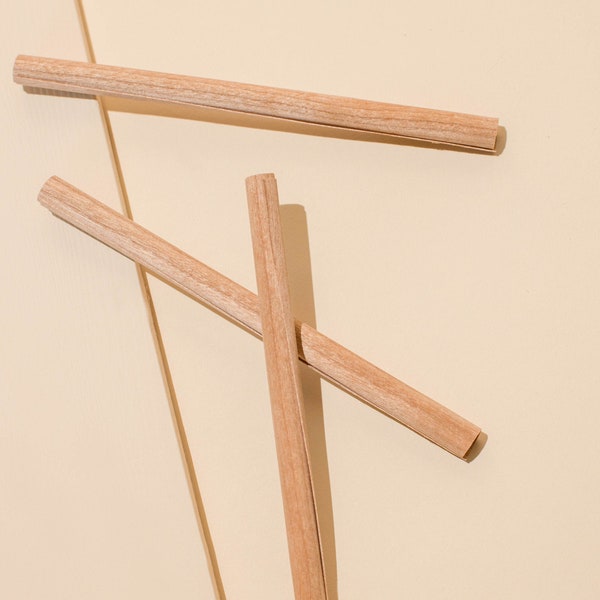Spiraalvormige houten lont .01 | .375" breedte, 5" lengte - verpakking van 25