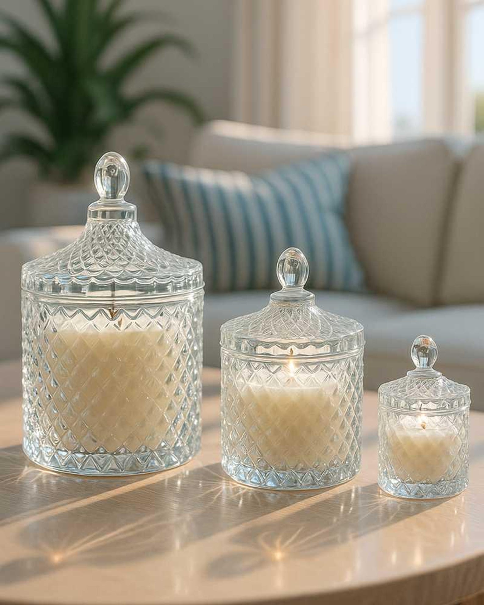 Princess Glass Containers Princess Glass Candle Vessel With Lid for Candle Making: Luxury Candle ...
