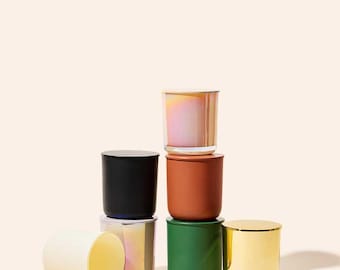8oz Aura Glass Candle Vessel with Lid for Candle Making: Luxury Candle Jar