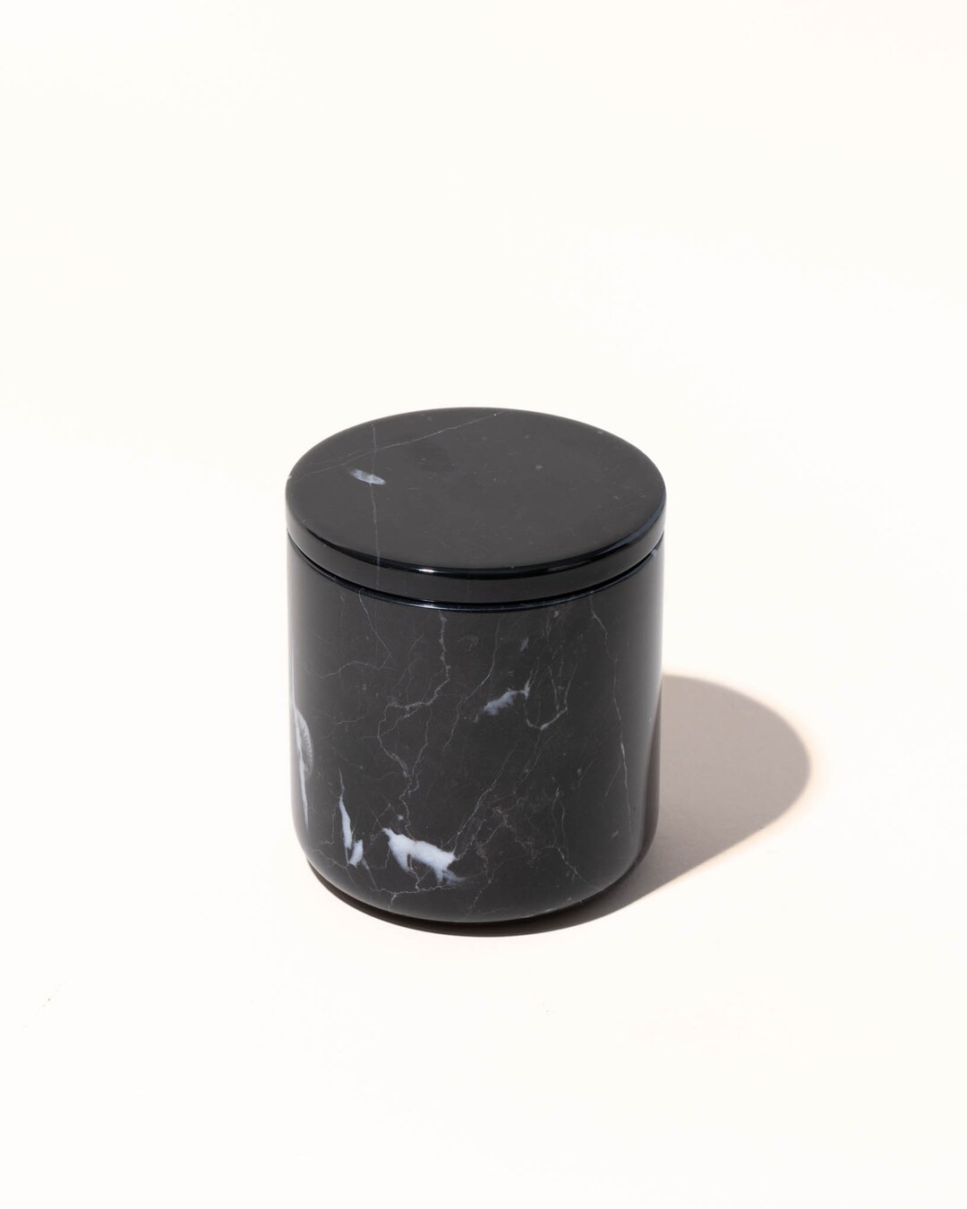 10oz Marble Candle Vessel & Lid Black Etsy