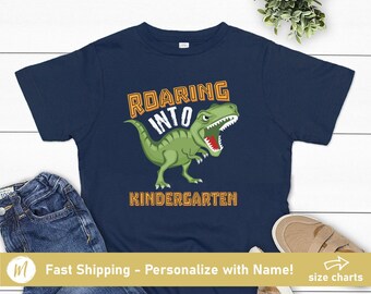 Roaring Into Kindergarten Shirt, Dinosaur Kindergarten Shirt, First Day Of Kindergarten Shirt Boy, Kindergarten First Day Shirt
