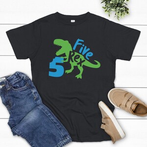 Dinosaur Birthday Shirt 5 Year Old, Dinosaur Birthday Shirt For A Boy, 5th Birthday Shirt Boy Dinosaur, Boy 5th Dino Birthday Theme