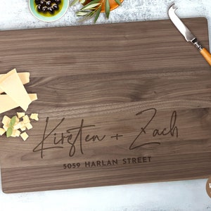 Custom Address Cutting Board, Realtor Closing Gift For Clients, Cutting Board With Address Gift From Realtor To Client, Custom New Home Gift