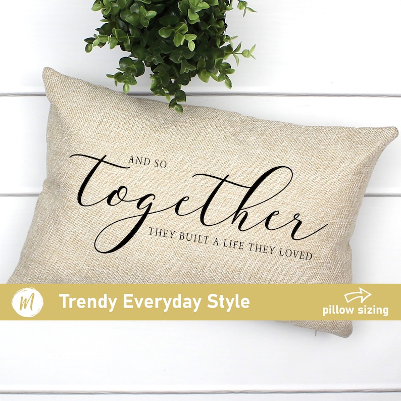 And So Together They Built A Life They Loved Pillow Anniversary Gifts For Parents 25th Anniversary Gifts For Couples 10 Years Wedding Gift
