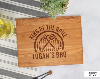 BBQ Cutting Board Personalized, Engraved Cutting Board, Custom Gift For Dad, BBQ Grill Accessories, Anniversary Gift Boyfriend Birthday Gift