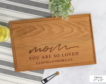 Personalized Cutting Board Mom Gift, Custom Charcuterie Boards, Wood Cutting Boards Personalized Mom Gifts For Her, Birthday Gift For Mom
