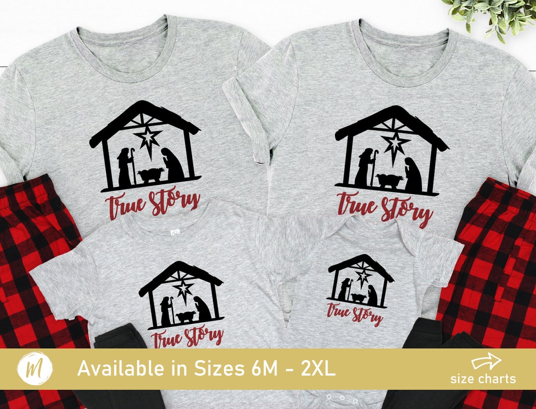 Nativity Christmas Pajamas Family, Nativity Scene Pajamas, Matching