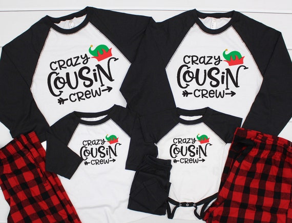 Crazy Cousin Crew Pajamas Christmas Pajamas For Cousins Etsy