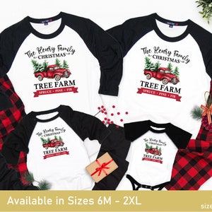 Vintage Truck Christmas Pajamas Matching Family, Personalized Family Christmas Pajamas, Christmas PJs For Family, Buffalo Plaid Christmas
