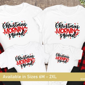 Christmas Morning Squad Pajamas, Merry Christmas Pajamas, Red Buffalo Plaid Christmas Pajamas, Family Christmas Pajamas Plaid