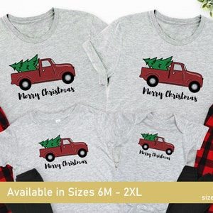 Merry Christmas Pajamas, Red Buffalo Plaid Christmas Pajamas,Family Christmas Pajamas Plaid,Christmas Family Pajamas,Christmas Vintage Truck