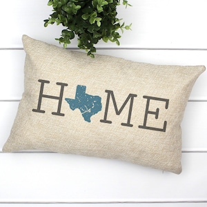 Texas Home Decor Farmhouse, Home State Pillow, State Pillow Covers Farmhouse Decor Living Room Pillow Covers For Couch For Bench