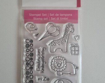 Stempelset 13tlg, Clear Stamps, Clear Stempel